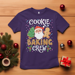 Christmas T Shirt Cookie Baking Crew Santa Xmas Tree Gingerbread TS09 Purple Printyourwear