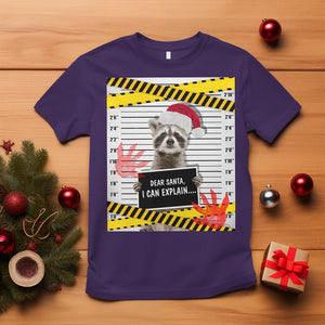 Christmas T Shirt Dear Santa I Can Explain Funny Raccoon Lover TS09 Purple Printyourwear