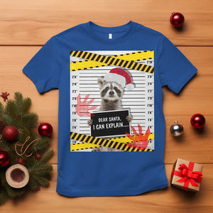 Christmas T Shirt Dear Santa I Can Explain Funny Raccoon Lover TS09 Royal Blue Printyourwear