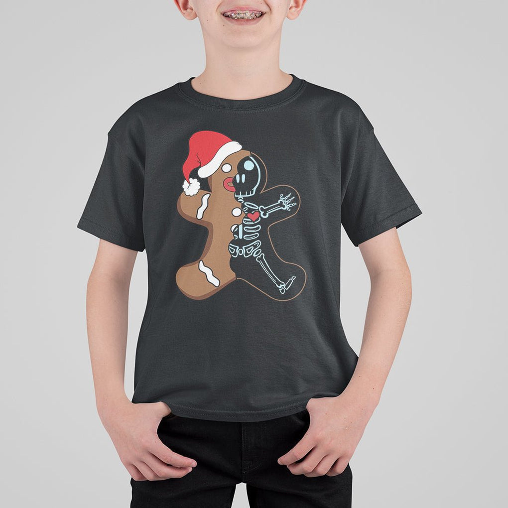 Christmas T Shirt For Kid Gingerbread Skeleton X-Ray Tech Nurse TS09 Military Green Printyourwear