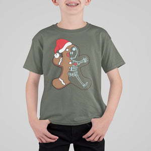 Christmas T Shirt For Kid Gingerbread Skeleton X-Ray Tech Nurse TS09 Printyourwear