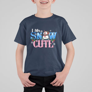 Christmas T Shirt For Kid I Am Snow Cute Snowman Winter Chilling TS09 Navy Printyourwear