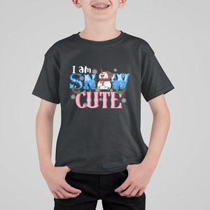 Christmas T Shirt For Kid I Am Snow Cute Snowman Winter Chilling TS09 Black Printyourwear