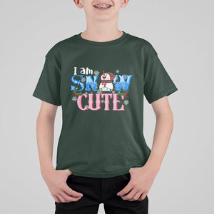 Christmas T Shirt For Kid I Am Snow Cute Snowman Winter Chilling TS09 Dark Forest Green Printyourwear