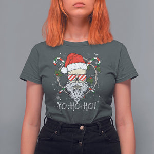 Christmas T Shirt For Women Skull Santa Beard Sunglass Candy Cane TS09 Printyourwear