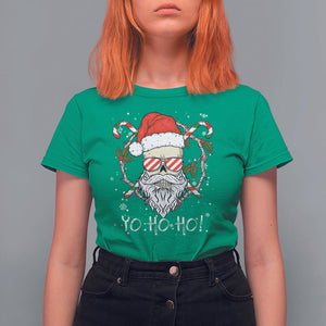 Christmas T Shirt For Women Skull Santa Beard Sunglass Candy Cane TS09 Printyourwear