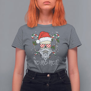 Christmas T Shirt For Women Skull Santa Beard Sunglass Candy Cane TS09 Printyourwear