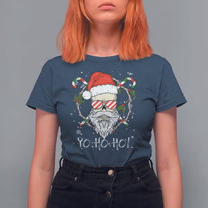 Christmas T Shirt For Women Skull Santa Beard Sunglass Candy Cane TS09 Printyourwear