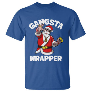 Christmas T Shirt Gangsta Wrapper Funny Santa Hip Hop TS09 Royal Blue Printyourwear