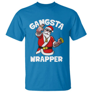 Christmas T Shirt Gangsta Wrapper Funny Santa Hip Hop TS09 Sapphire Printyourwear