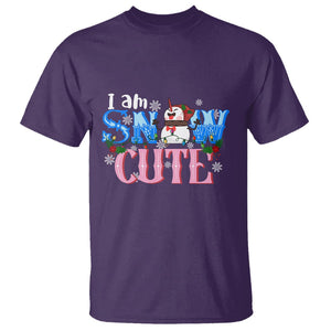 Christmas T Shirt I Am Snow Cute Snowman Winter Chilling TS09 Purple Printyourwear