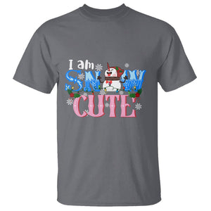 Christmas T Shirt I Am Snow Cute Snowman Winter Chilling TS09 Charcoal Printyourwear