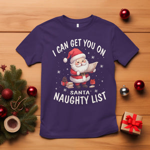 Christmas T Shirt I Can Get You On The Naughty List Cute Santa TS09 Purple Printyourwear