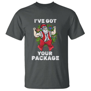 Christmas T Shirt I've Got Your Package Ugly Santa Gymer Gift TS09 Dark Heather Printyourwear