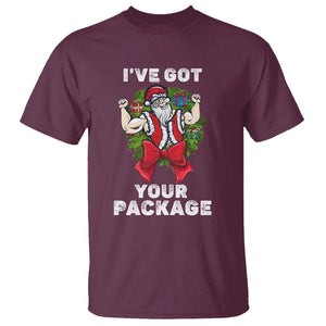 Christmas T Shirt I've Got Your Package Ugly Santa Gymer Gift TS09 Maroon Printyourwear