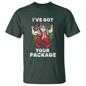 Christmas T Shirt I've Got Your Package Ugly Santa Gymer Gift TS09 Dark Forest Green Printyourwear