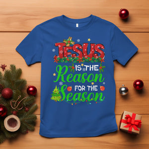 Christmas T Shirt Jesus Is The Reason For The Season TS09 Royal Blue Printyourwear