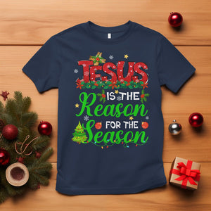 Christmas T Shirt Jesus Is The Reason For The Season TS09 Navy Printyourwear