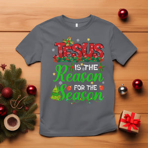 Christmas T Shirt Jesus Is The Reason For The Season TS09 Charcoal Printyourwear