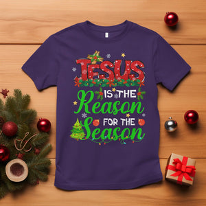 Christmas T Shirt Jesus Is The Reason For The Season TS09 Purple Printyourwear