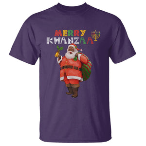 Christmas T Shirt Merry Kwanzaa African American Santa TS09 Purple Printyourwear