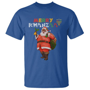 Christmas T Shirt Merry Kwanzaa African American Santa TS09 Royal Blue Printyourwear