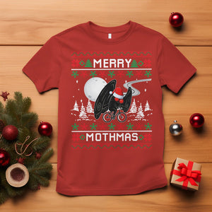 Christmas T Shirt Merry Mothmas Santa Mothman Xmas Night TS09 Red Printyourwear