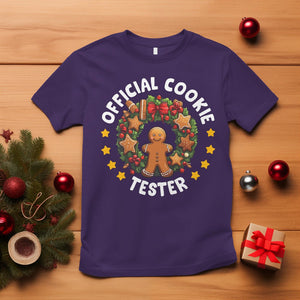 Christmas T Shirt Official Cookie Tester Baking Gingerbread Men TS09 Purple Printyourwear