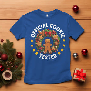 Christmas T Shirt Official Cookie Tester Baking Gingerbread Men TS09 Royal Blue Printyourwear