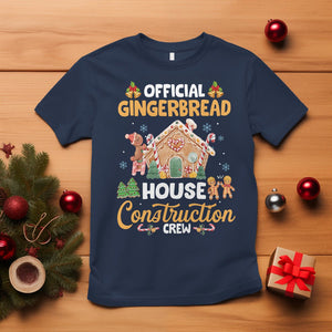 Christmas T Shirt Official Gingerbread House Construction Crew Decorating TS09 Navy Printyourwear