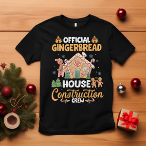 Christmas T Shirt Official Gingerbread House Construction Crew Decorating TS09 Black Printyourwear