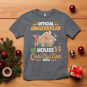 Christmas T Shirt Official Gingerbread House Construction Crew Decorating TS09 Charcoal Printyourwear