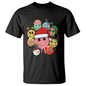 Christmas T Shirt Retro Groovy Xmas Tree Eye Face Reindeer Snowman Efl TS09 Black Printyourwear