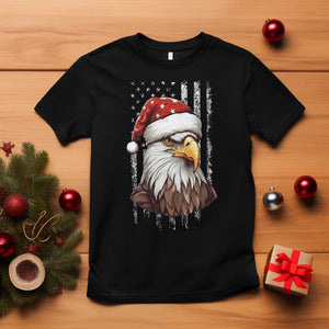 Christmas T Shirt Santa Bald Eagle USA Flag Patriotic Xmas TS09 Black Printyourwear