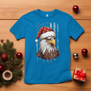 Christmas T Shirt Santa Bald Eagle USA Flag Patriotic Xmas TS09 Sapphire Printyourwear