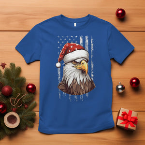 Christmas T Shirt Santa Bald Eagle USA Flag Patriotic Xmas TS09 Royal Blue Printyourwear