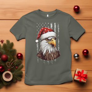 Christmas T Shirt Santa Bald Eagle USA Flag Patriotic Xmas TS09 Military Green Printyourwear