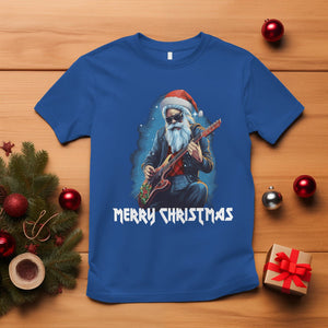 Christmas T Shirt Sleigher Hail Santa Rock Electric Guitar Cool Xmas TS09 Royal Blue Printyourwear