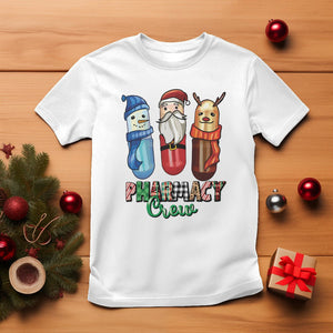 Christmas T Shirt Snowman Reindeer Santa Pharmacy Crew TS09 White Printyourwear