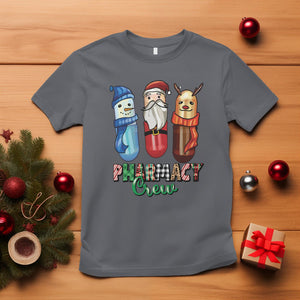 Christmas T Shirt Snowman Reindeer Santa Pharmacy Crew TS09 Charcoal Printyourwear