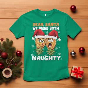 Christmas T Shirt Upside Down Pineapple Dear Santa We Were Both Naughty Xmas TS09 Irish Green Printyourwear