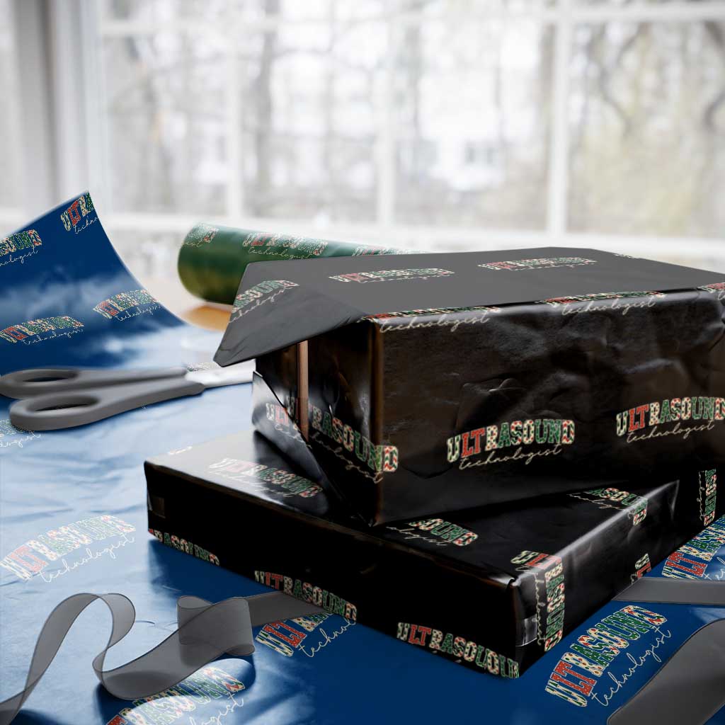 Christmas Ultrasound Technologist Wrapping Paper Roll Sonographer Sonography Student Gift TS10 Black Print Your Wear