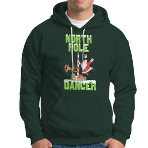 Christmas Hoodie North Pole Dancer Reindeer Santa Ugly Xmas TS09 Dark Forest Green Printyourwear