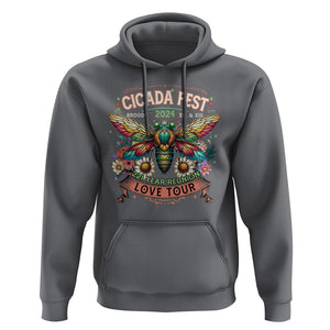 Cicada Fest 2024 Hoodie Broods XIII & XIX 221 Year Reunion Tour TS09 Charcoal Print Your Wear