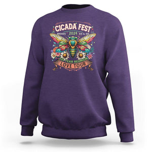 Cicada Fest 2024 Sweatshirt Broods XIII & XIX 221 Year Reunion Tour TS09 Purple Print Your Wear