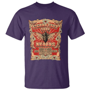 Cicada Fest 2024 T Shirt Broods XIII & XIX 221 Year Reunion Tour TS09 Purple Print Your Wear