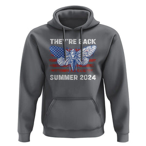 Cicada Invasion U.S Tour They're Back Summer 2024 Hoodie TS09 Charcoal Print Your Wear