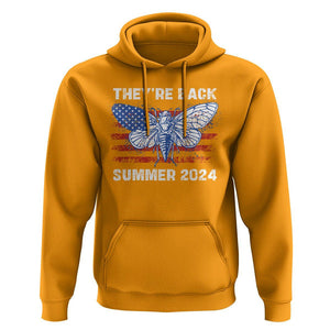 Cicada Invasion U.S Tour They're Back Summer 2024 Hoodie TS09 Gold Print Your Wear