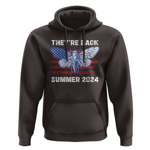 Cicada Invasion U.S Tour They're Back Summer 2024 Hoodie TS09 Dark Chocolate Print Your Wear