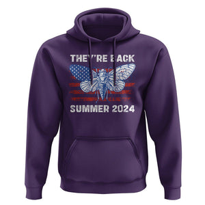 Cicada Invasion U.S Tour They're Back Summer 2024 Hoodie TS09 Purple Print Your Wear